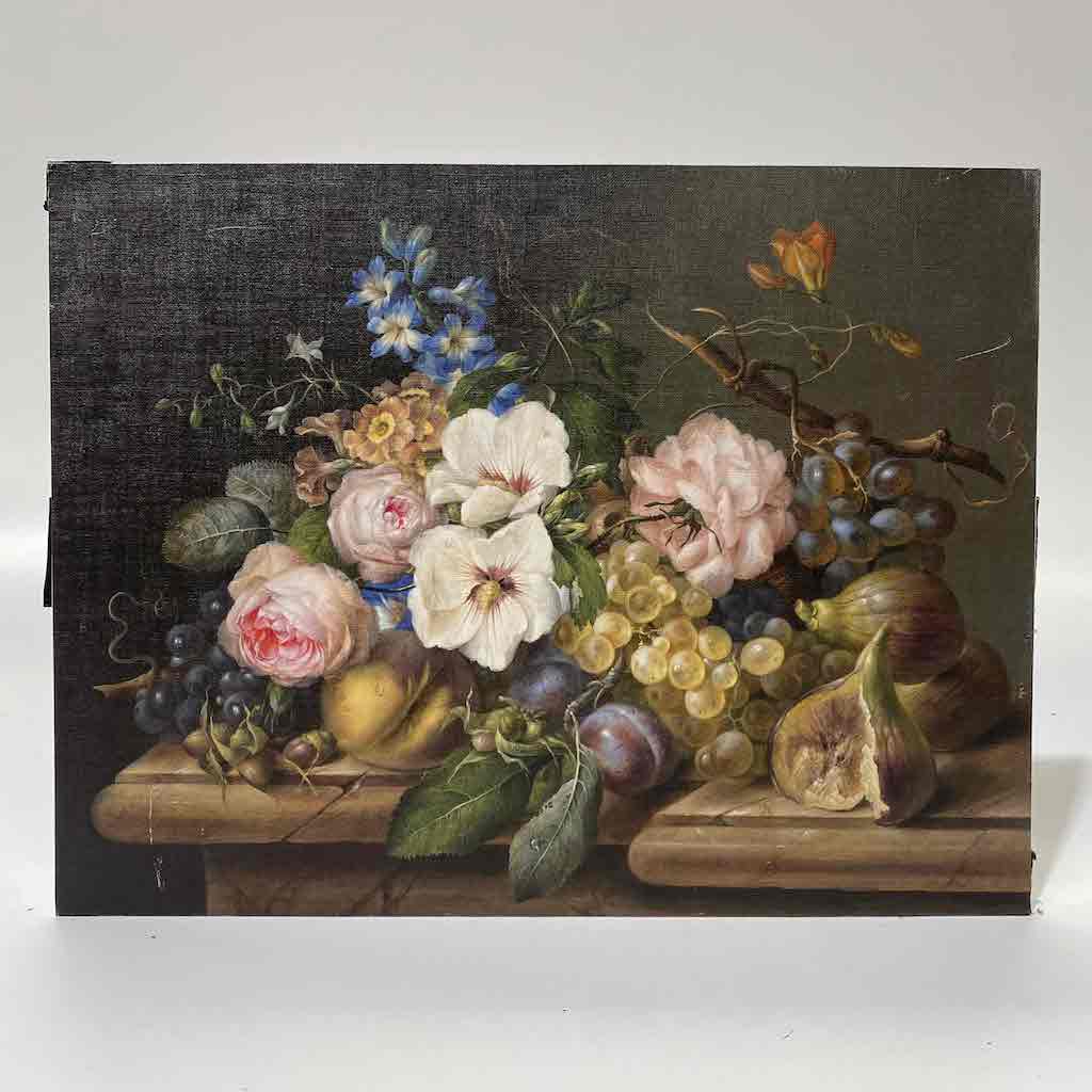 ARTWORK, Still Life Florals and Figs 43cm x 33cm 